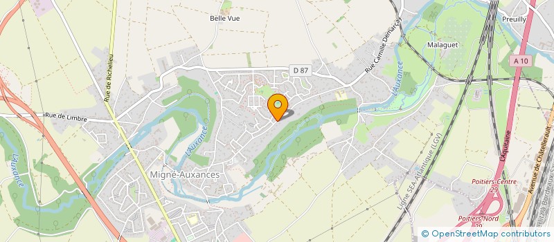 localisation de l'entreprise ASSOCIATION DE L ECOLE ELEMENTAIRE DE NANTEUIL à MIGNE-AUXANCES