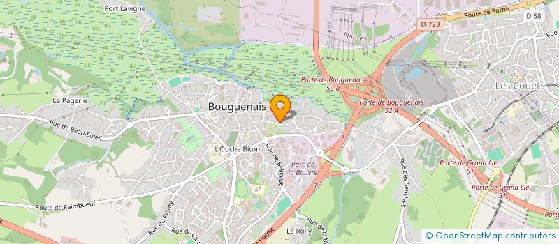 localisation de l'entreprise ASSOCIATION DE L'ECOLE MATERNELLE DE BOUGUENAIS à BOUGUENAIS