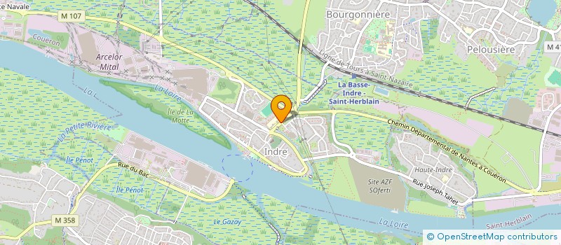 localisation de l'entreprise ASSOCIATION DE L'ECOLE MATERNELLE JULES FERRY DE BASSE-INDRE  INDRE