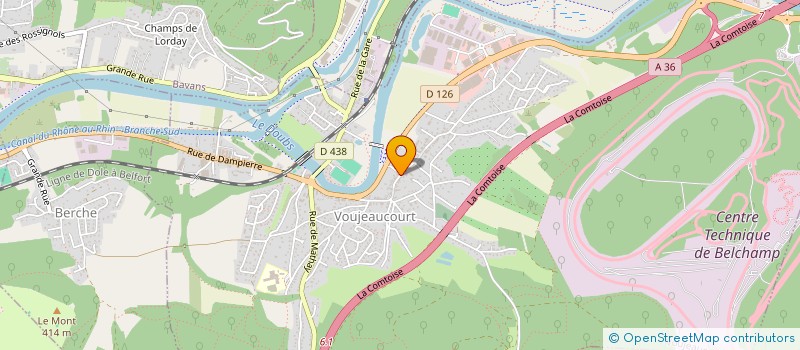 localisation de l'entreprise ASSOCIATION DE L'ECOLE MATERNELLE LES MYOSOTIS  VOUJEAUCOURT