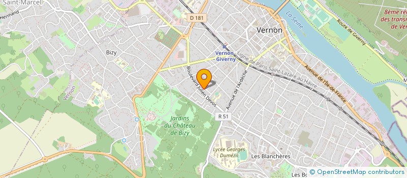 localisation de l'entreprise ASSOCIATION DE L'ECOLE PRIMAIRE DU PARC  VERNON