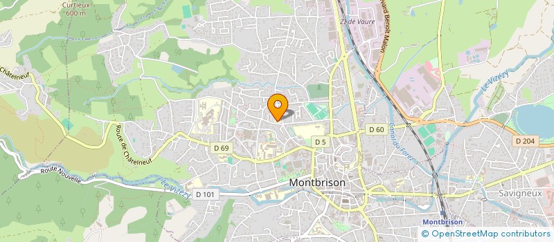 localisation de l'entreprise ASSOCIATION DE L'ECOLE PRIMAIRE PUBLIQUE DU CHEMIN ROUGE  MONTBRISON