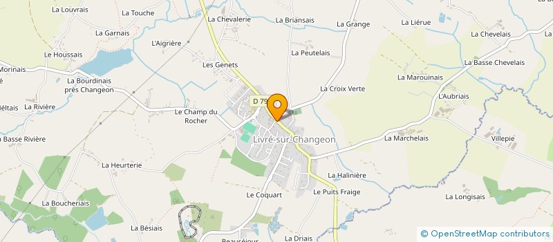 localisation de l'entreprise ASSOCIATION DE L ECOLE PUBLIQUE LES KORRIGANS  LIVRE-SUR-CHANGEON