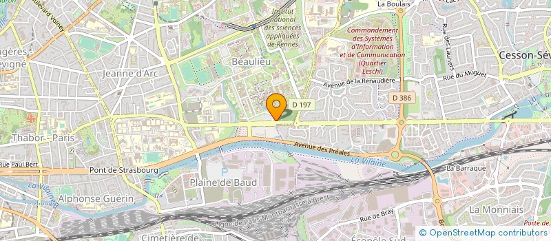 localisation de l'entreprise ASSOCIATION DE L IUT DE CHIMIE à RENNES