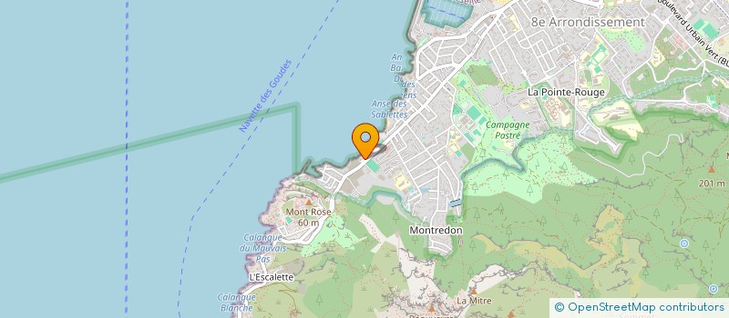 localisation de l'entreprise ASSOCIATION DE LA CALANQUE SOUS LA ROSE à MARSEILLE