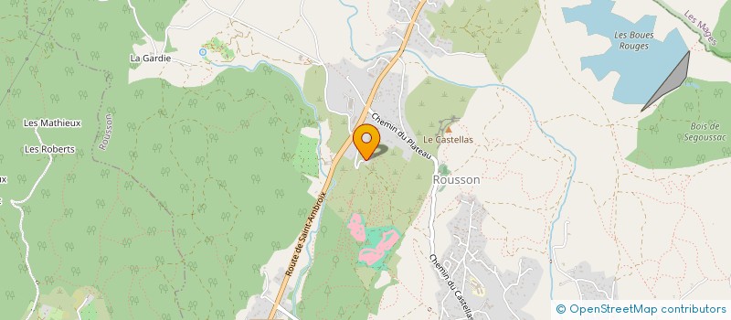 localisation de l'entreprise ASSOCIATION DE LA CHASSE COMMUNALE DE ROUSSON  ROUSSON