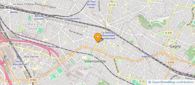 localisation de l'entreprise ASSOCIATION DE LA COMMUNAUTE PROFESSIONNELLE TERRITORIALE DE SANTE ROSNY-SOUS-BOIS - VILLEMOMBLE - LE RAINCY  VILLEMOMBLE