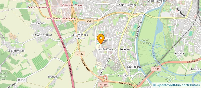 localisation de l'entreprise ASSOCIATION DE LA DENTELLE AUX FUSEAUX, DU STYLO ET DE L'ECRIT  SAINTES