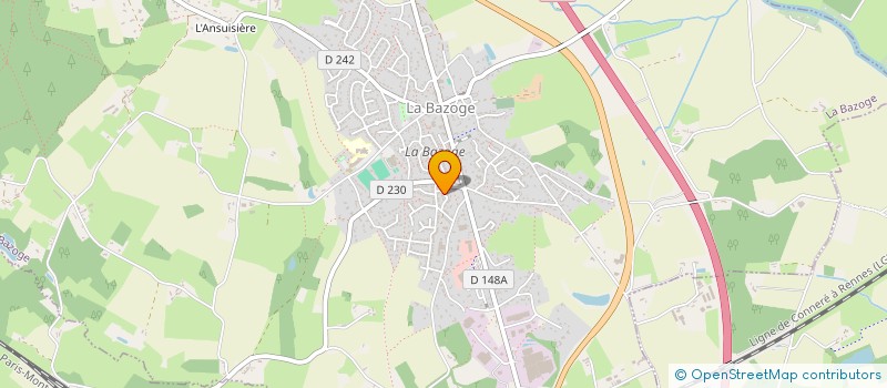 localisation de l'entreprise ASSOCIATION DE LA FAMILLE  LA BAZOGE