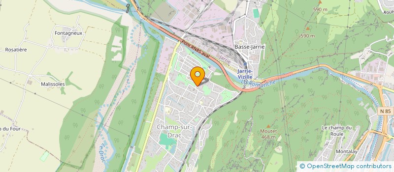 localisation de l'entreprise ASSOCIATION DE LA GAULE DE CHAMP SUR DRAC ET JARRIE POUR LA PECHE ET LA PROTECTION DU MILIEU AQUATIQUE  CHAMP-SUR-DRAC