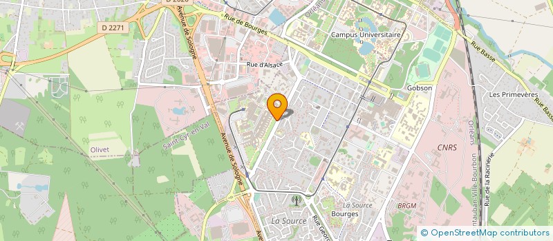 localisation de l'entreprise ASSOCIATION DE LA GERIATRIE AU SEIN DU CHRO à ORLEANS
