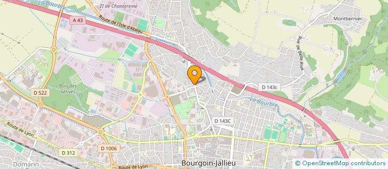 localisation de l'entreprise ASSOCIATION DE LA JEUNESSE EUROPEENNE FRANCE  BOURGOIN-JALLIEU