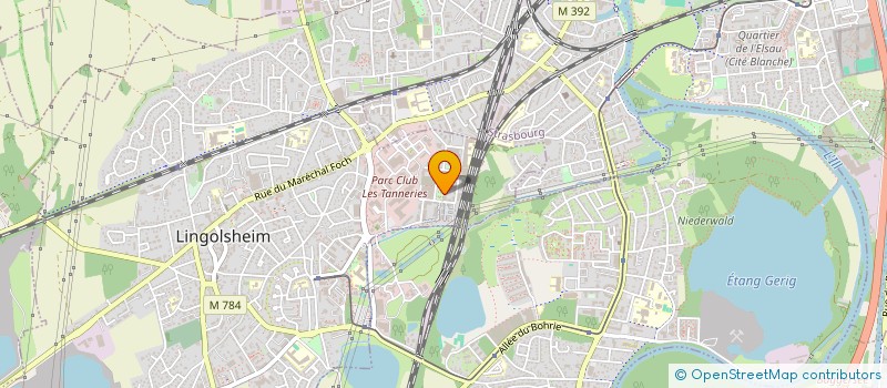 localisation de l'entreprise ASSOCIATION DE LA JEUNESSE MAROCAINE A STRASBOURG  LINGOLSHEIM