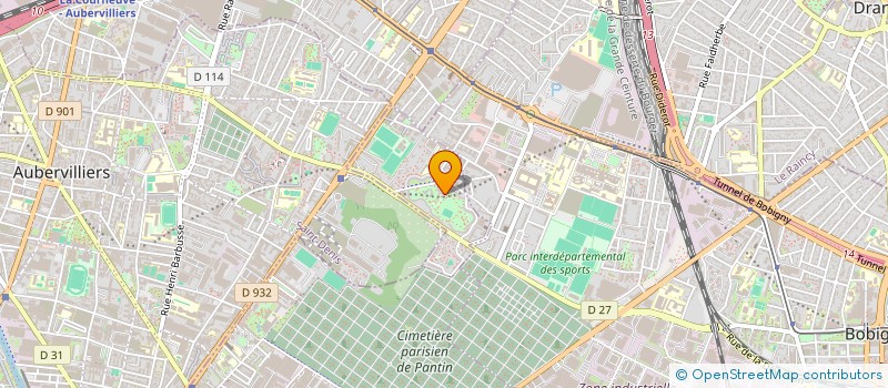 localisation de l'entreprise ASSOCIATION DE LA JEUNESSE POUR LE DEVELOPPEMENT, L'INTEGRATION ET LA FRATERNITE  PANTIN