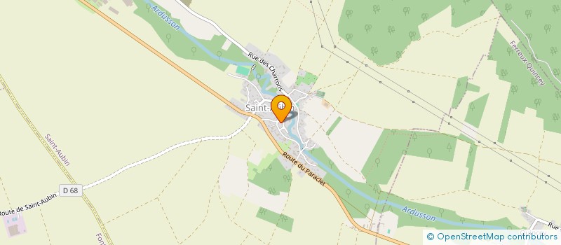 localisation de l'entreprise ASSOCIATION DE LA JEUNESSE SAINT AUBINOISE (A.J.S.A)  SAINT-AUBIN