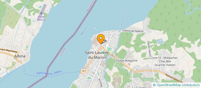 localisation de l'entreprise ASSOCIATION DE LA JEUNESSE SPORTIVE DU MARONI à SAINT-LAURENT-DU-MARONI