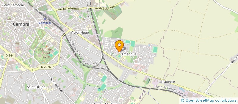 localisation de l'entreprise ASSOCIATION DE LA MAISON DE QUARTIER AMERIQUE  CAMBRAI