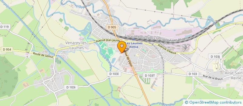 localisation de l'entreprise ASSOCIATION DE LA MAISON DE SANTE DU PAYS D'ALESIA ET DE LA SEINE  VENAREY-LES-LAUMES