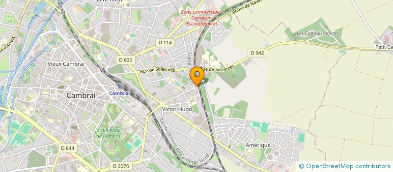 localisation de l'entreprise ASSOCIATION DE LA MAISON DU QUARTIER VICTOR HUGO  CAMBRAI