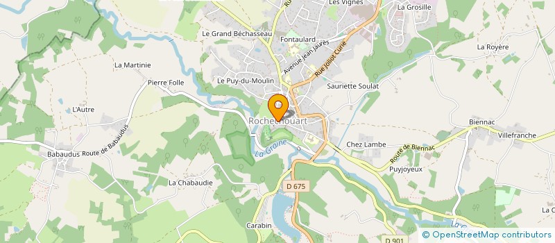 localisation de l'entreprise ASSOCIATION DE LA MAISON MEDICALE DE LA METEORITE SUR LE PAYS DE ROCHECHOUART à ROCHECHOUART