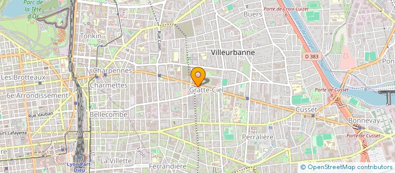 localisation de l'entreprise ASSOCIATION DE LA MSP DES GRATTE-CIEL  VILLEURBANNE