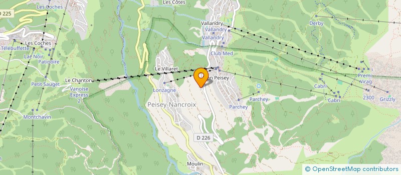 localisation de l'entreprise ASSOCIATION DE LA VALLEE DU PONTHURIN  PEISEY-NANCROIX