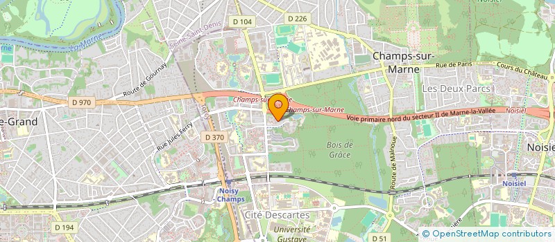 localisation de l'entreprise ASSOCIATION DE LOCATAIRES DU BOIS DE GRACE  CHAMPS-SUR-MARNE