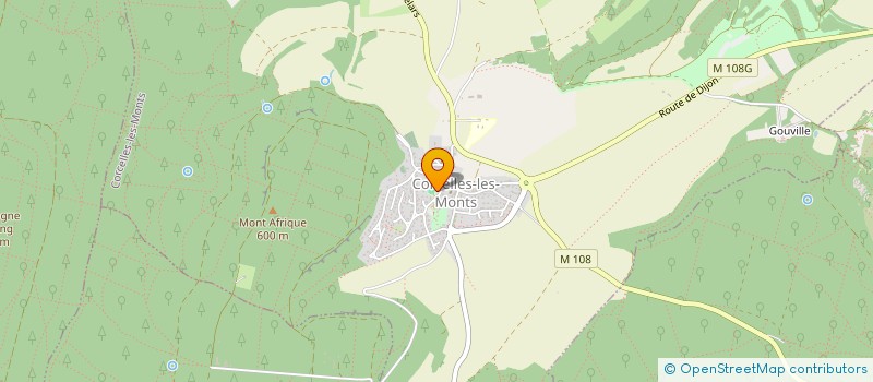 localisation de l'entreprise ASSOCIATION DE LOISIRS DE CORCELLES LES MONTS  CORCELLES-LES-MONTS