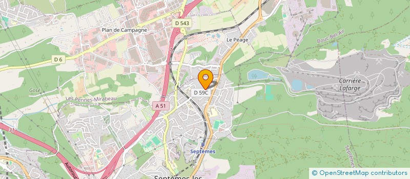 localisation de l'entreprise ASSOCIATION DE LOISIRS EDUCATIFS DE L'ENFANCE SEPTEMOISE à SEPTEMES-LES-VALLONS