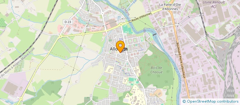 localisation de l'entreprise ASSOCIATION DE LOISIRS ET D'ANIMATION DE JEUNES à ALLONNES
