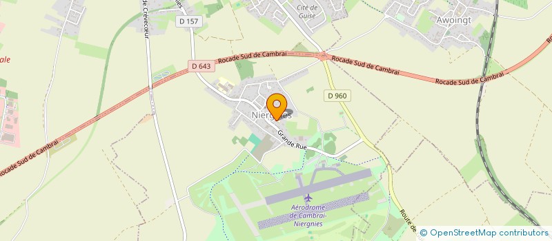 localisation de l'entreprise ASSOCIATION DE LOTISSEMENT AERONAUTIQUE CAMBRAI-NIERGNIES  NIERGNIES
