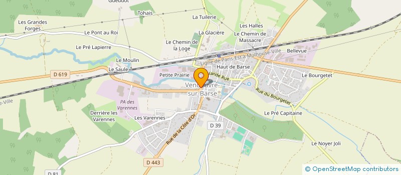 localisation de l'entreprise ASSOCIATION DE MAINTIEN A DOMICILE  VENDEUVRE-SUR-BARSE