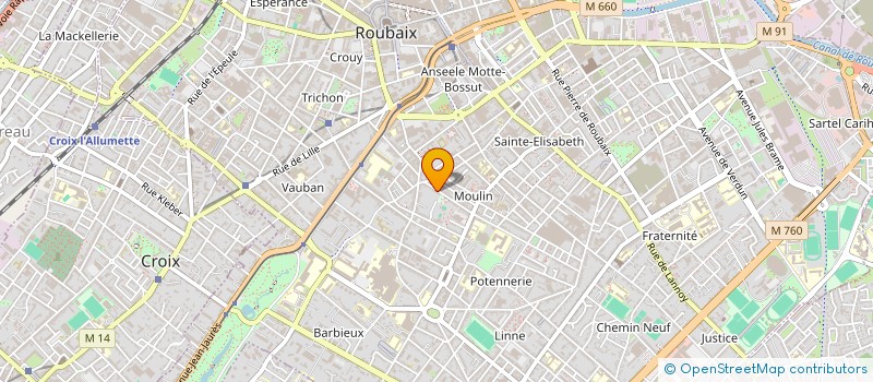 localisation de l'entreprise ASSOCIATION DE MASCOTTES BENEVOLES ROUBAISIENNE  ROUBAIX