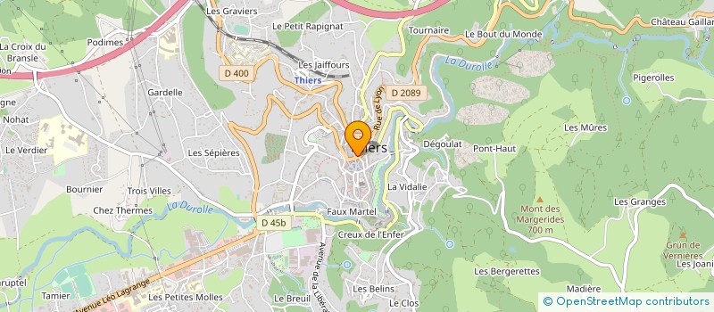 localisation de l'entreprise ASSOCIATION DE MEDIATION  THIERS