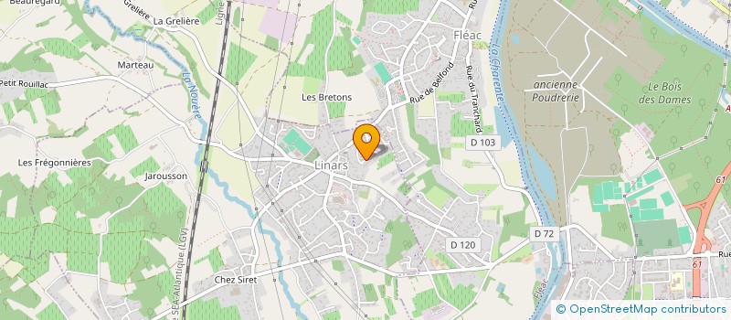 localisation de l'entreprise ASSOCIATION DE MEDIATION PAR L'ANIMAL FAVORISANT LES RELATIONS D'ECHANGE ET D' EVEIL (AMAREE) à LINARS