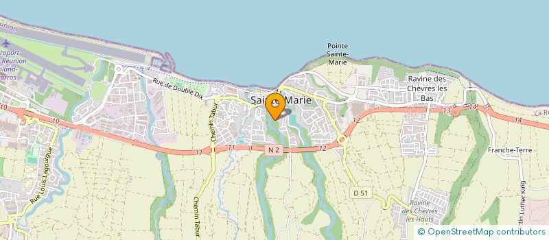 localisation de l'entreprise ASSOCIATION DE NIOUMACHOUA POUR LA SOLIDARITE L'EDUCATION ET LE DEVELOPPEMENT A LA REUNION  SAINTE-MARIE