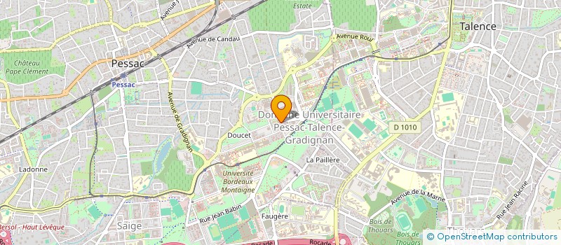 localisation de l'entreprise ASSOCIATION DE PALEONTOLOGIE D'ARCHEOLOGIE ET D'ANTHROPOLOGIE DE BORDEAUX (APAAB) à PESSAC
