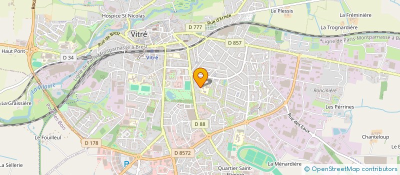 localisation de l'entreprise ASSOCIATION DE PARENTS D'ELEVE LA HODEYERE  VITRE