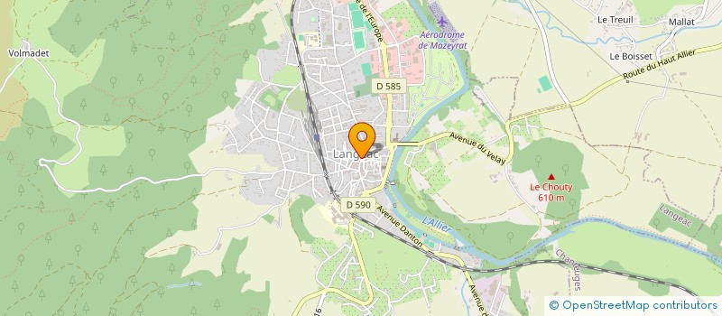 localisation de l'entreprise ASSOCIATION DE PARENTS D'ELEVES (A.P.E.L.) DES ECOLES DE LA PRESENTATION  ET SAINT-JOSEPH DE LANGEAC.  LANGEAC