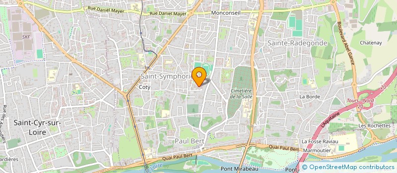 localisation de l'entreprise ASSOCIATION DE PARENTS D'ELEVES CROIX PASQUIER  TOURS