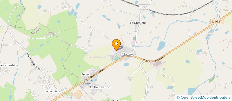 localisation de l'entreprise ASSOCIATION DE PARENTS D'ELEVES DE CLAZAY  BRESSUIRE