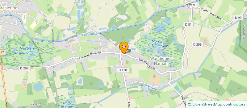 localisation de l'entreprise ASSOCIATION DE PARENTS D'ELEVES DE L'ECOLE DE WANDIGNIES HAMAGE  WANDIGNIES-HAMAGE