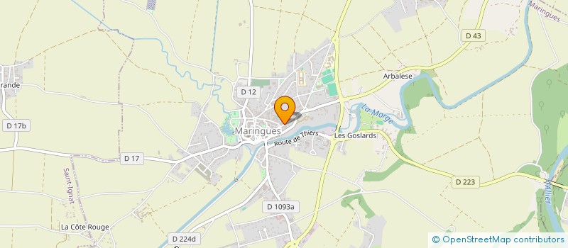 localisation de l'entreprise ASSOCIATION DE PARENTS D'ELEVES DE L'ECOLE LIBRE ST-JOSEPH DE MARINGUES  MARINGUES