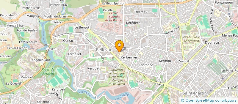 localisation de l'entreprise ASSOCIATION DE PARENTS D'ELEVES DE L'ECOLE LUCIE ET RAYMOND AUBRAC DE BREST à BREST