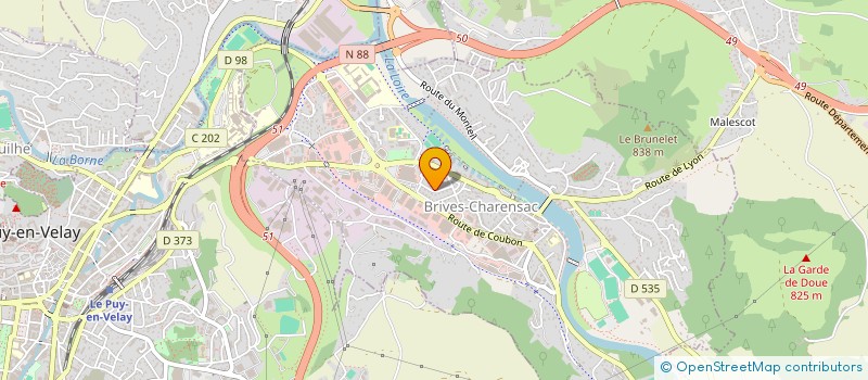 localisation de l'entreprise ASSOCIATION DE PARENTS D'ELEVES DE L'ECOLE MATERNELLE DU POLE PETITE ENFANCE  BRIVES-CHARENSAC