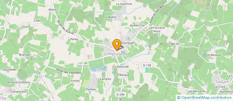 localisation de l'entreprise ASSOCIATION DE PARENTS D'ELEVES DE L'ECOLE PUBLIQUE DE VILLEGOUGE - LES CANAILLES  VILLEGOUGE