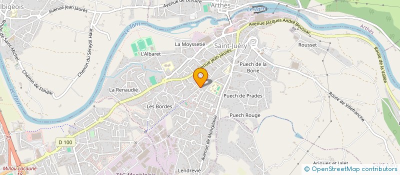 localisation de l'entreprise ASSOCIATION DE PARENTS D'ELEVES DE L'ECOLE ST-GEORGES à SAINT-JUERY