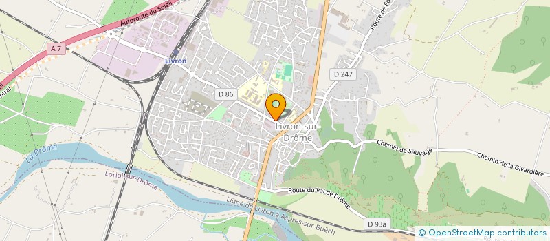 localisation de l'entreprise ASSOCIATION DE PARENTS D'ELEVES DE L'ENSEIGNEMENT LIBRE (APEL)  ANNE CARTIER  LIVRON-SUR-DROME