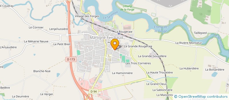 localisation de l'entreprise ASSOCIATION DE PARENTS D'ELEVES DE L'ENSEIGNEMENT LIBRE [APEL] DE L'ECOLE SAINT JEAN-BAPTISTE DE LA SALLE  MARTIGNE-FERCHAUD