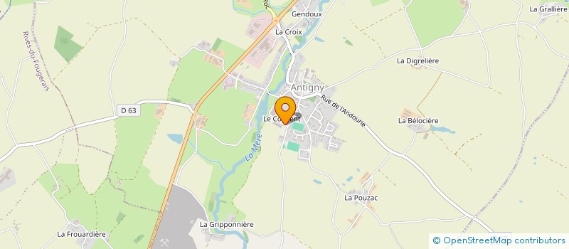 localisation de l'entreprise ASSOCIATION DE PARENTS D'ELEVES DE L'ENSEIGNEMENT LIBRE (APEL) DE L'ECOLE SAINT JOSEPH A ANTIGNY  ANTIGNY